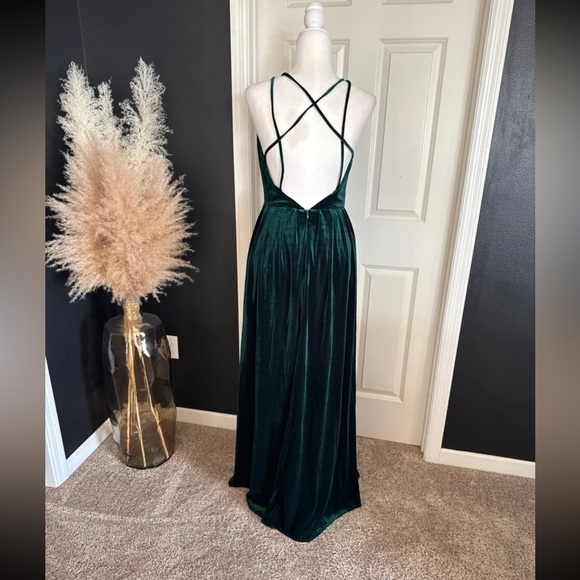 NWT Lucy Paris Emerald Green Velvet Maxi Dress size Small - Picture 6 of 12